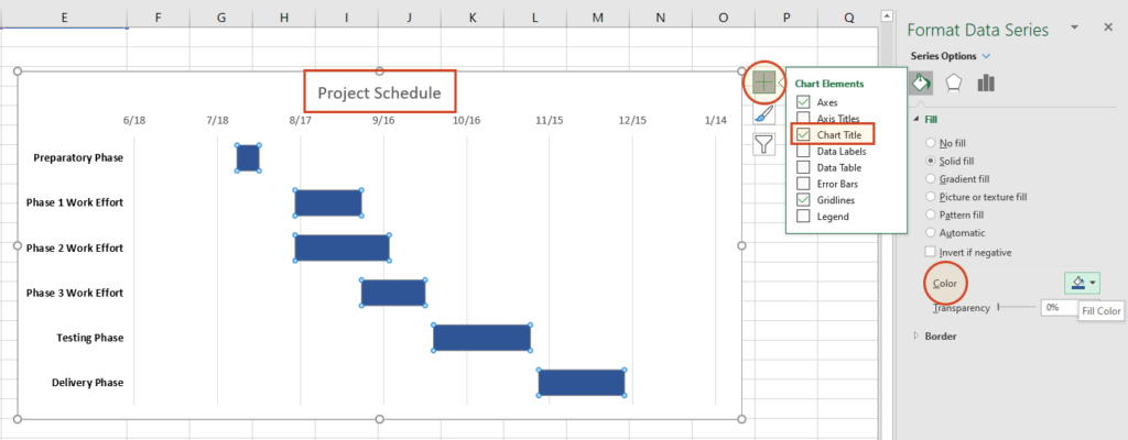 excel 製作甘特圖