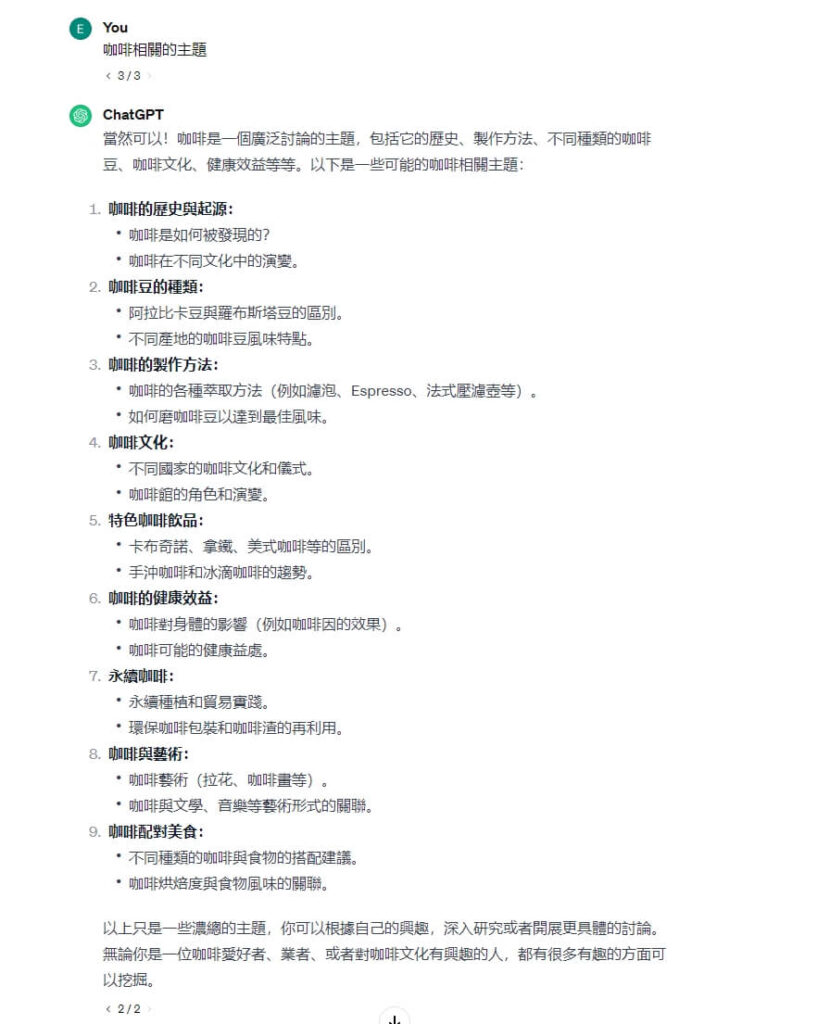 ChatGPT SEO 關鍵字