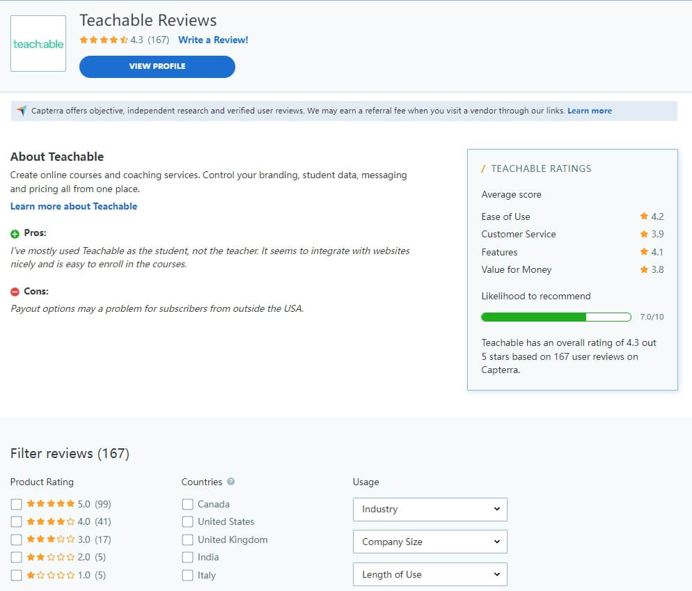 Teachable 評價